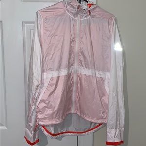 White and Orange Womens adidas jacket! Size medium